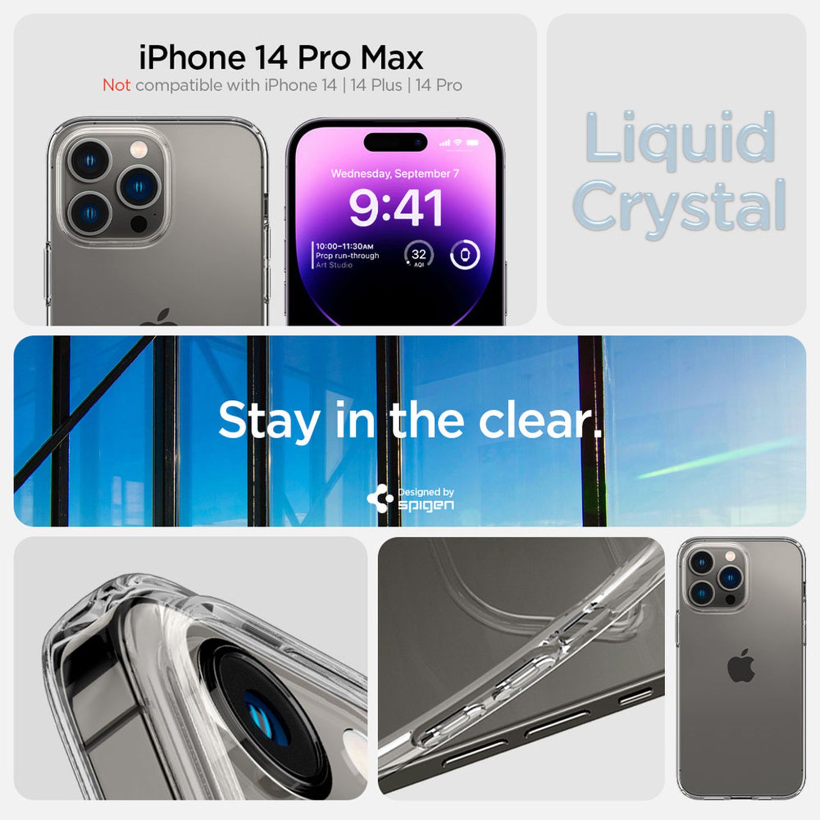 Buy spigen Liquid Crystal TPU Back Case for Apple iPhone 14 Pro